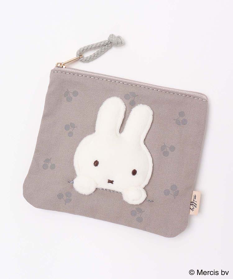 MIFFY CHERRY APPLIQUEミニフラットポーチ