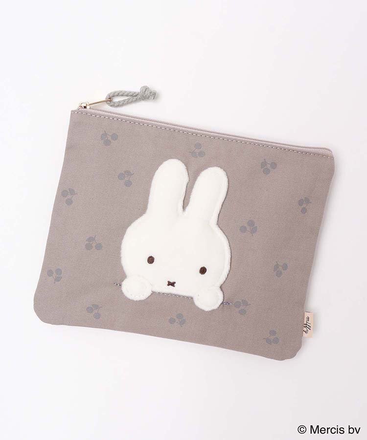 MIFFY CHERRY APPLIQUEフラットポーチ