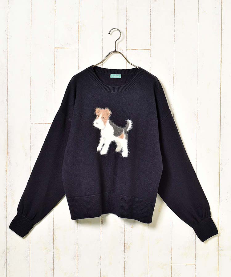 ≪OUTLET≫le petale Fluffy terrierニットプルオーバー