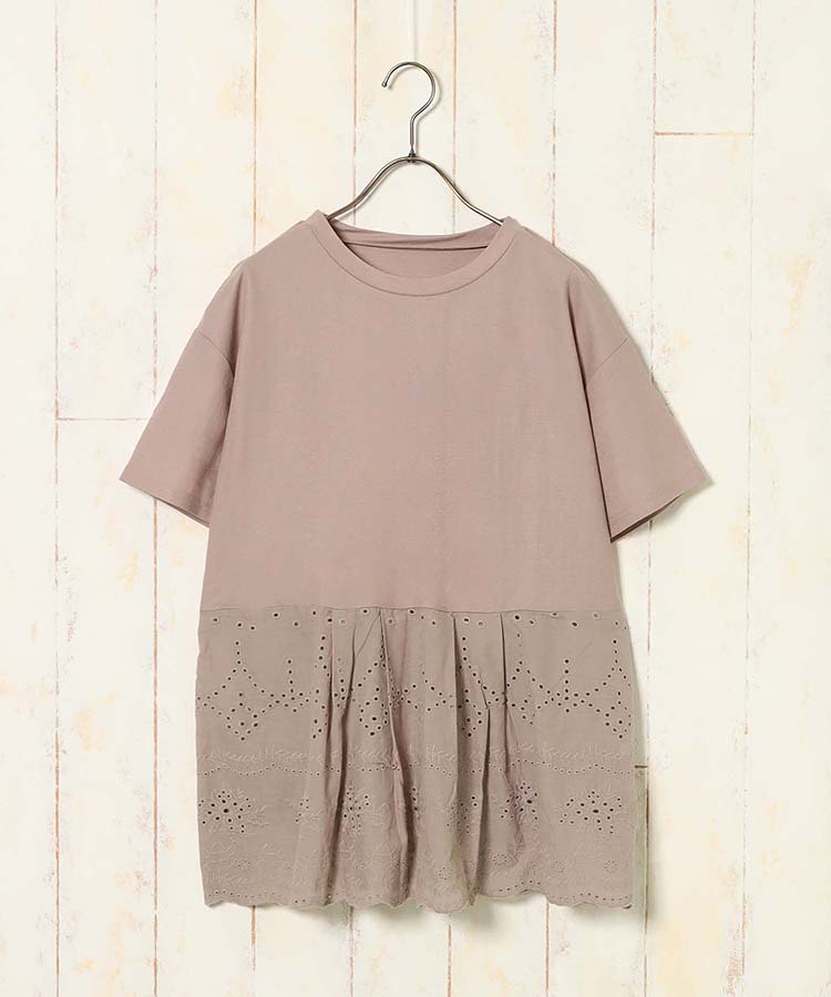 ≪SALE≫冷感カノコスカラップレース切替プルオーバー