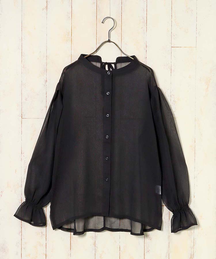 ≪SALE≫シアーバックリボンブラウス