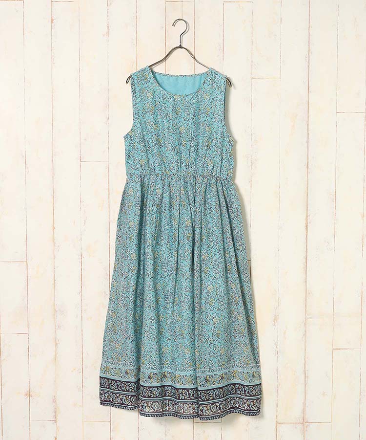 ≪SALE≫袖なし総柄ワンピース25NO6