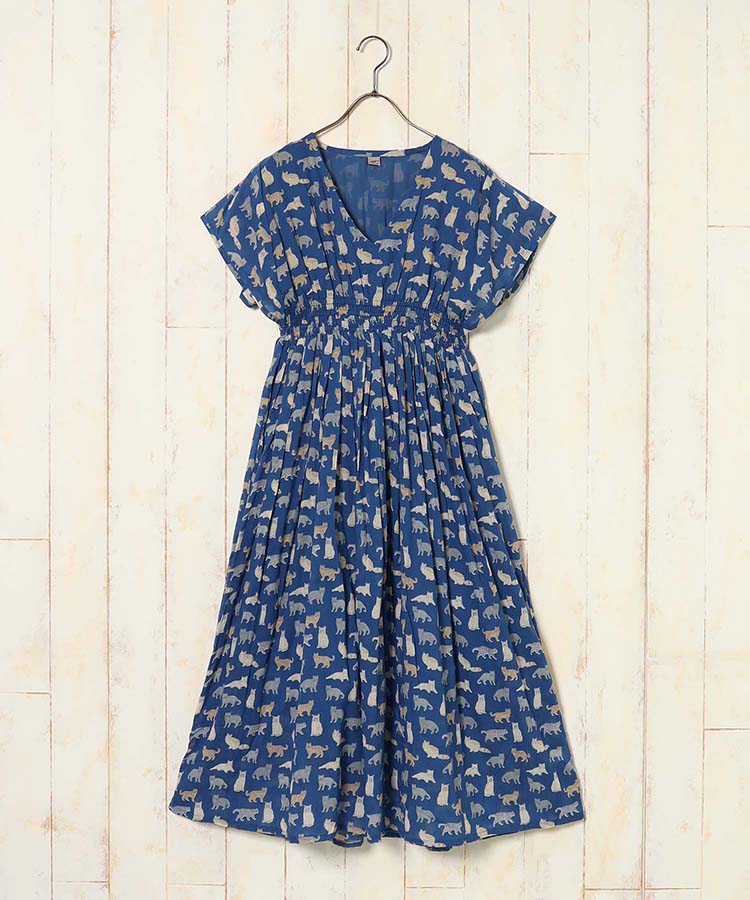 Leur Getter ルルゲッタ 子猫柄ワンピース ブルーグレー Stella McCartney グレー ショルダーバッグLeur Getter