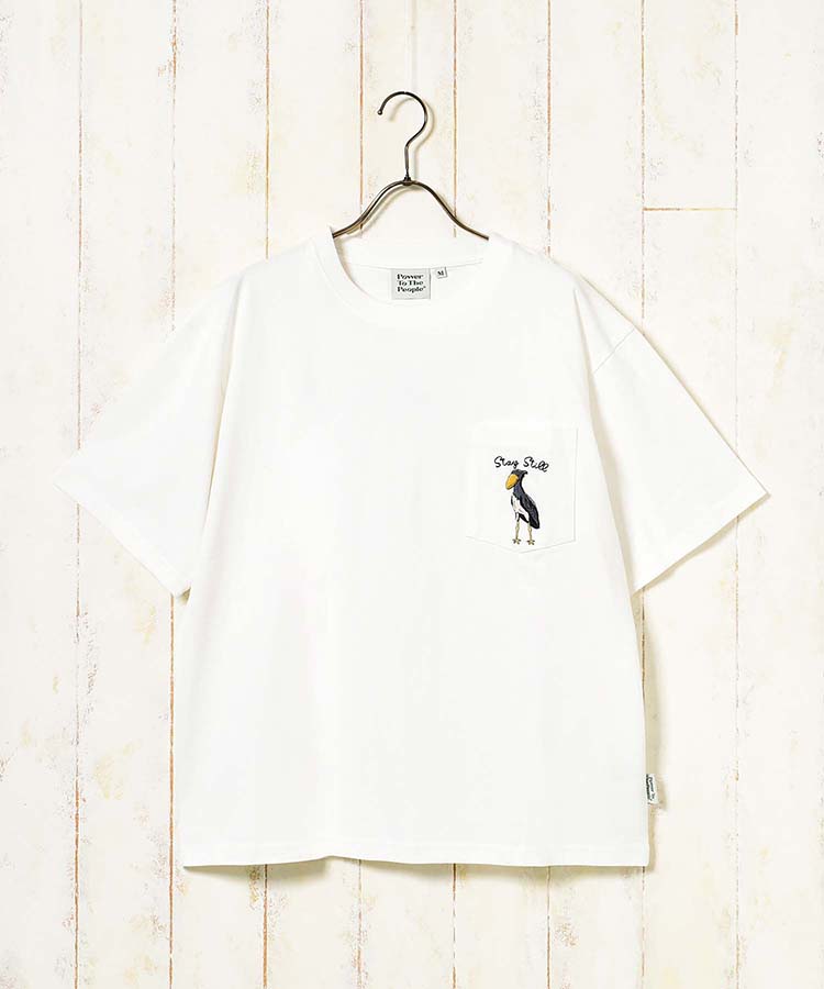 ハシビロコウロゴポケットＴシャツ