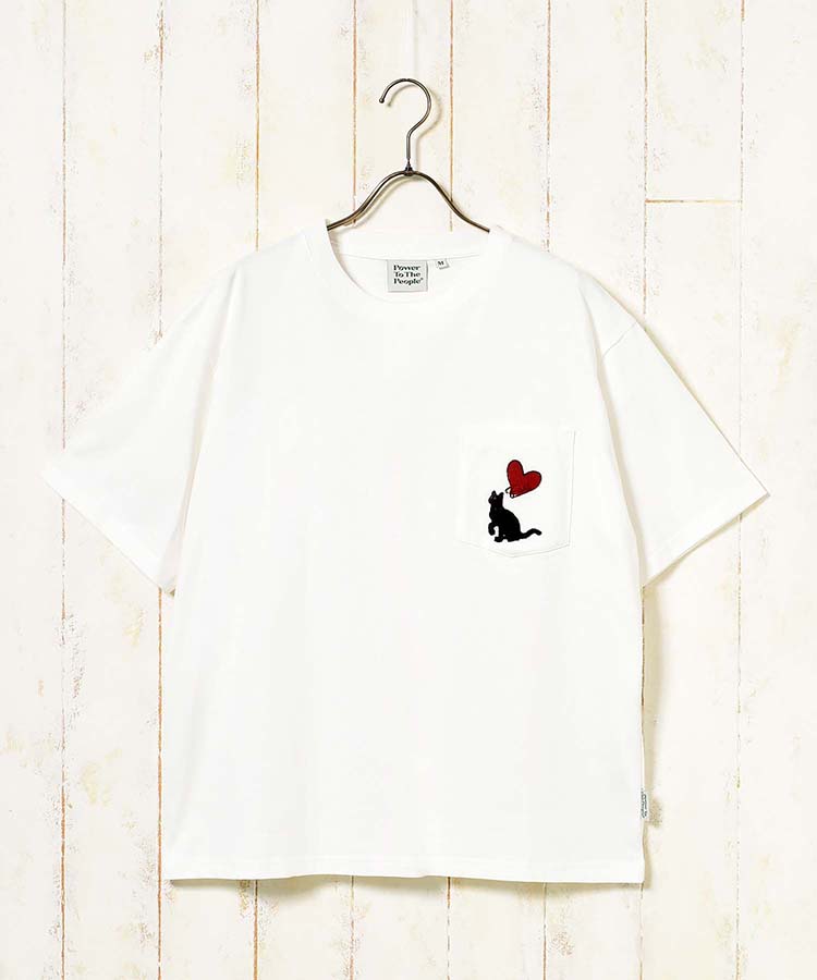 ハートネコポケットＴシャツ