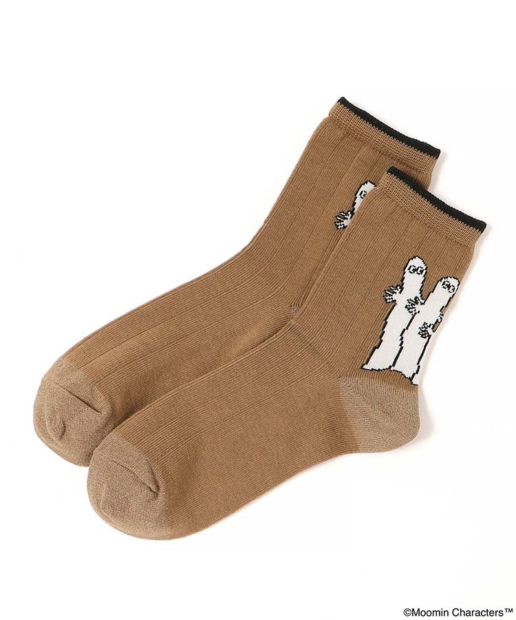 ニョロニョロバック柄ロークルーソックス