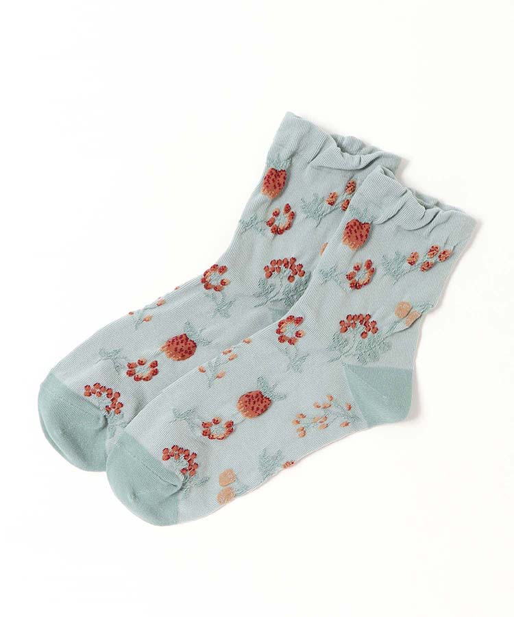 逆スパフルーツロークルーソックス