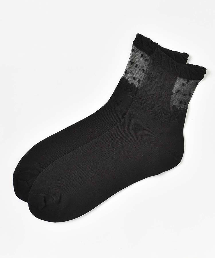 ≪SALE≫足首レースシースルーソックス