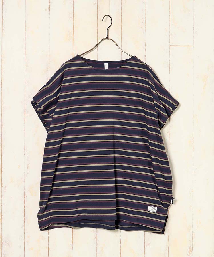 ≪SALE≫コットンタックスリーブボーダーTシャツ