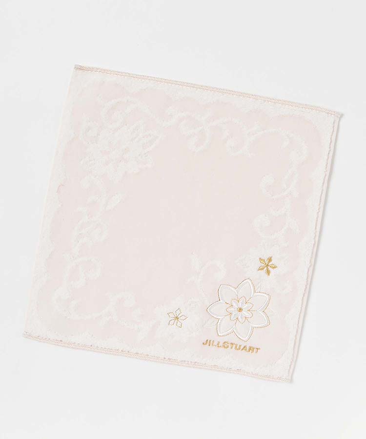 JILL STUARTフラワーアップリケタオルハンカチ