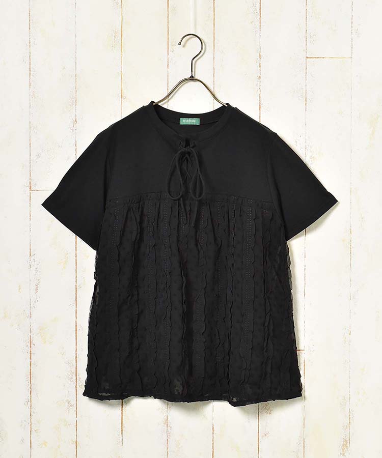 le petaleドビーフリル切り替えＴシャツ