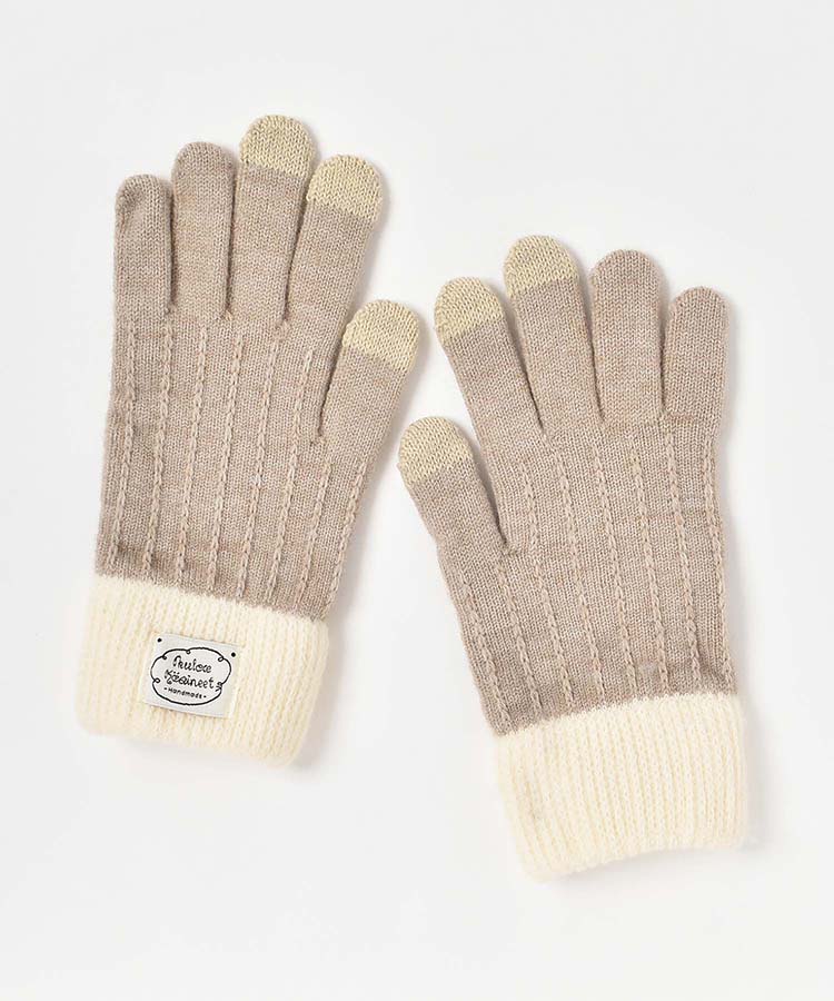 ≪SALE≫スマホタッチ配色ニットグローブ