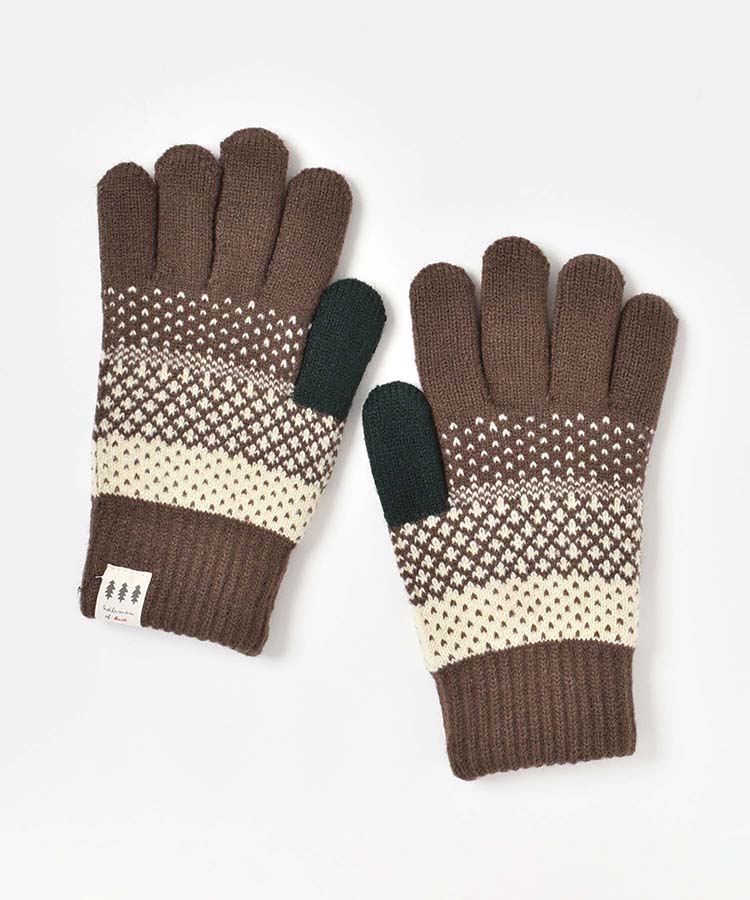 ≪SALE≫ノルディック柄ニットグローブ