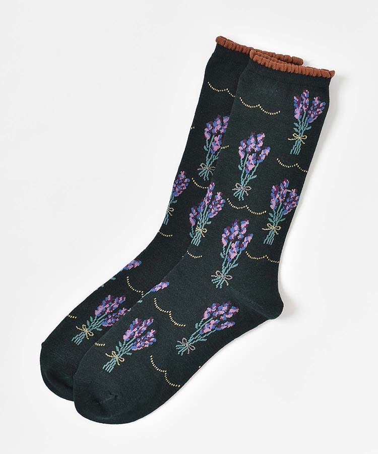 ラベンダーハイクルーソックス