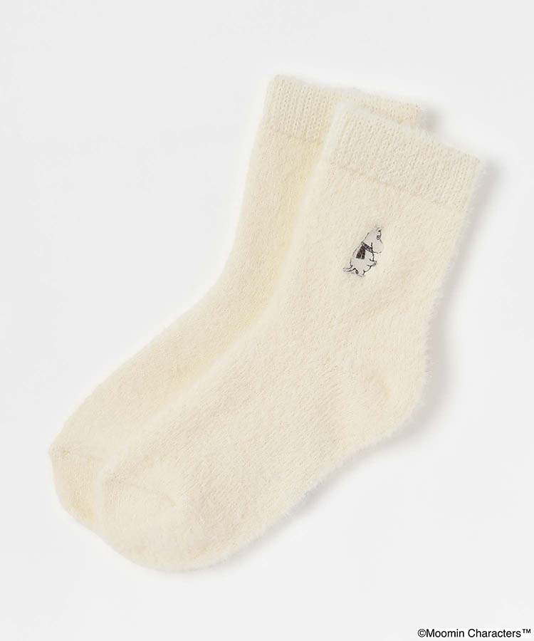 ムーミン刺繍フェザールームソックス