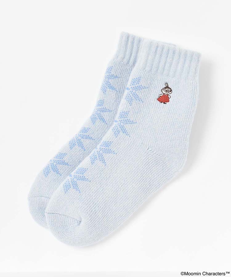 リトルミイ刺繍雪柄ルームソックス