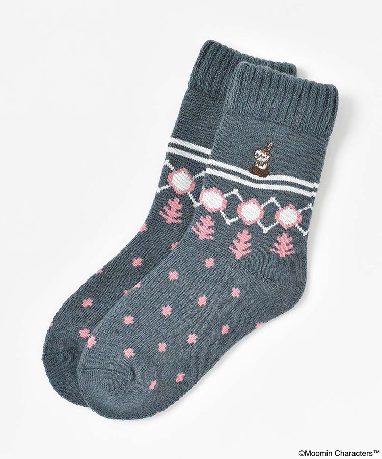 リトルミイ刺繍ウールミックスルームソックス