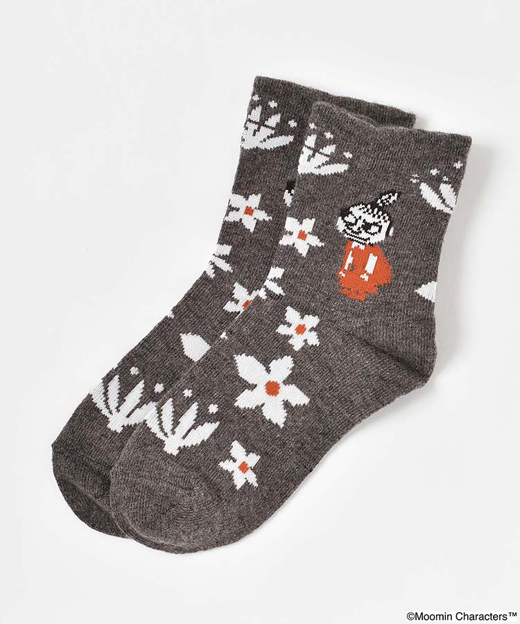 リトルミイと花柄ロークルーソックス
