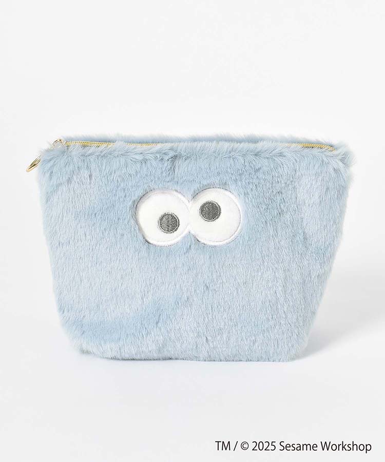 SESAME STREET FACE FUR台形ポーチ