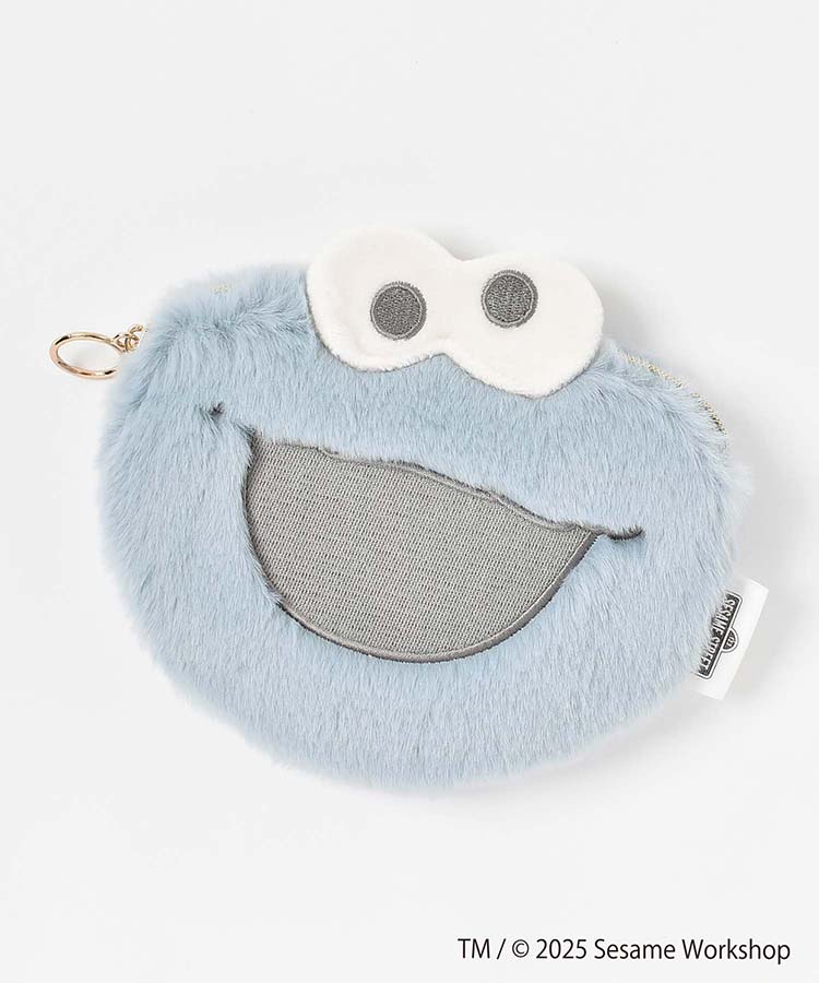 SESAME STREET FACE FURダイカットポーチ