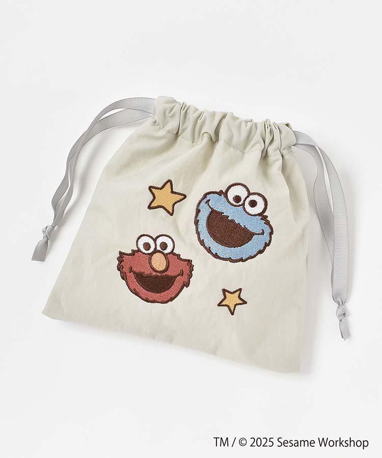 SESAME STREET EMBROIDERY巾着