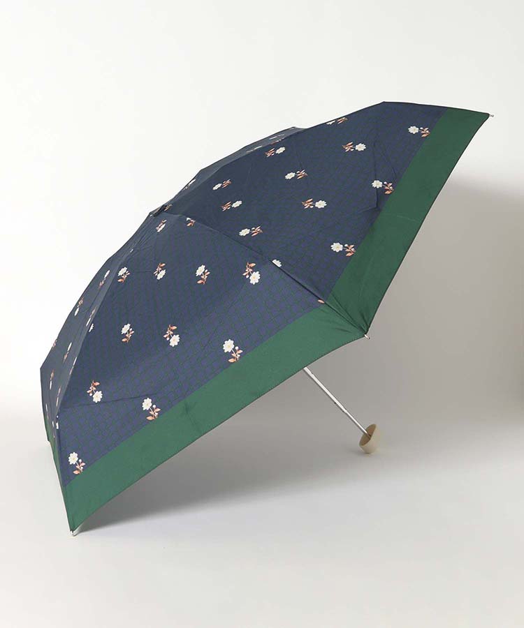 プレイドフラワー折りたたみ雨傘