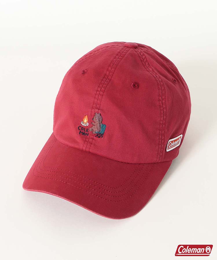 colemanくま刺繍ウォッシュキャップ