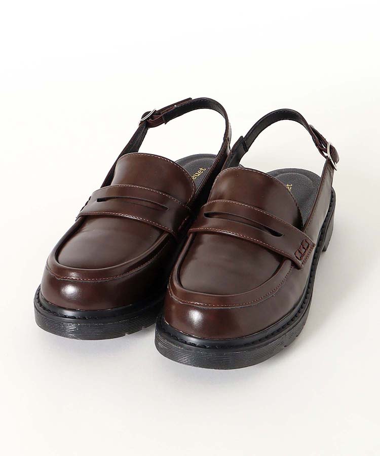 バックベルトローファー