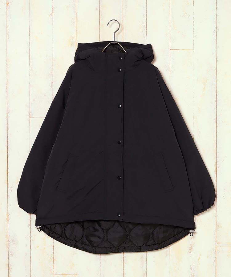 フード付きキルト中綿ブルゾン