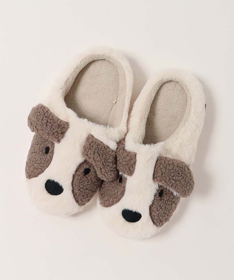 ブチ柄イヌボアスリッパ