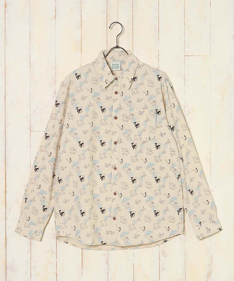 総柄プリントシャツ