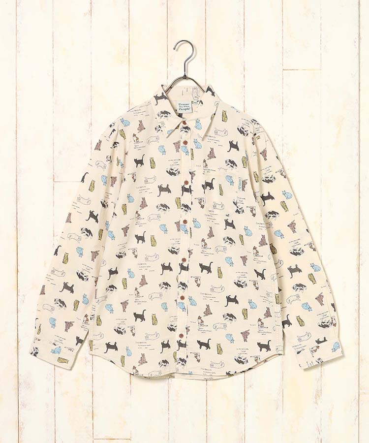 総柄プリントシャツ