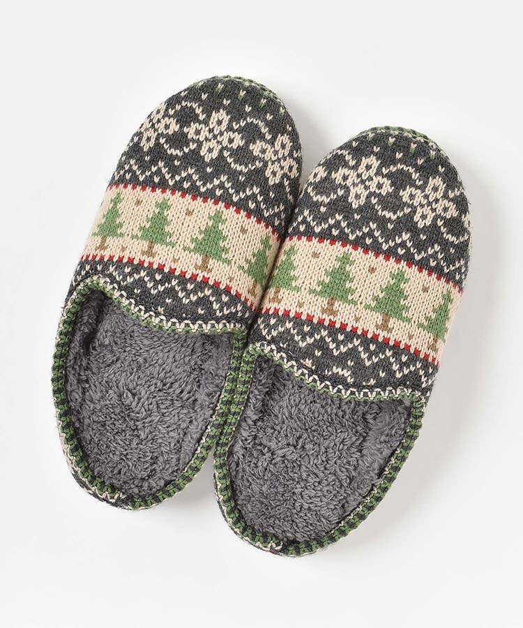 ツリー柄ルームシューズM