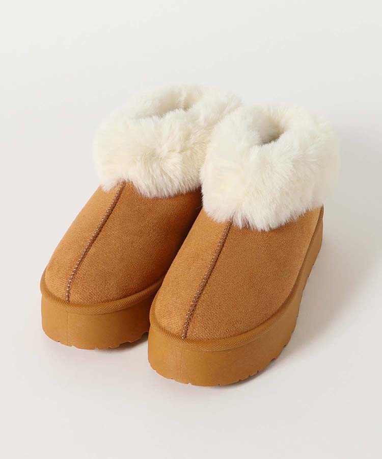 撥水厚底ムートンブーツ