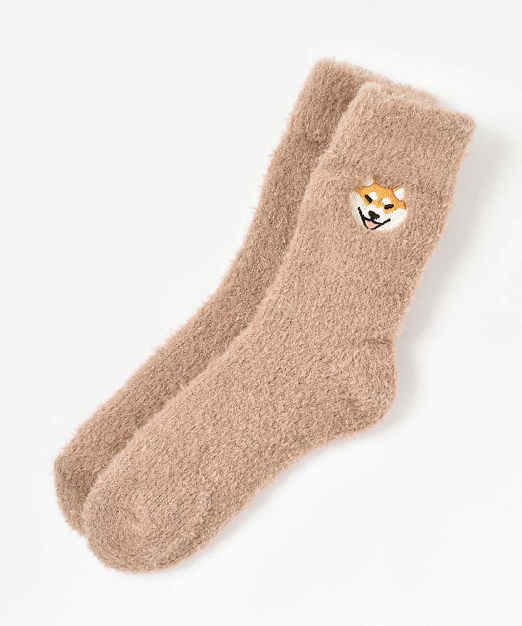 しば刺繍ルームソックス