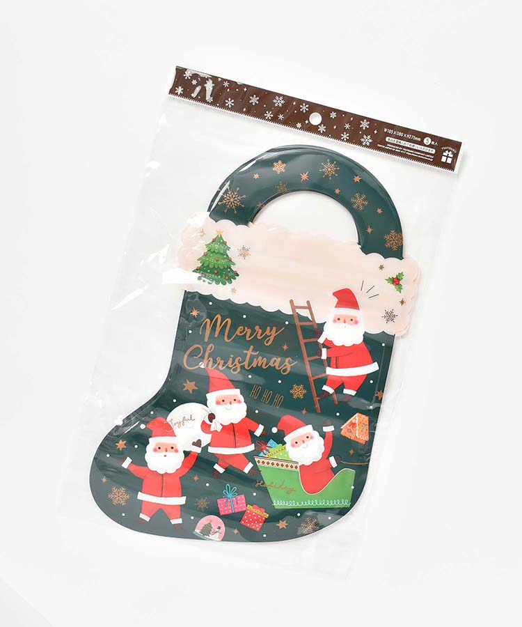 クリスマスダイカットジップバッグ