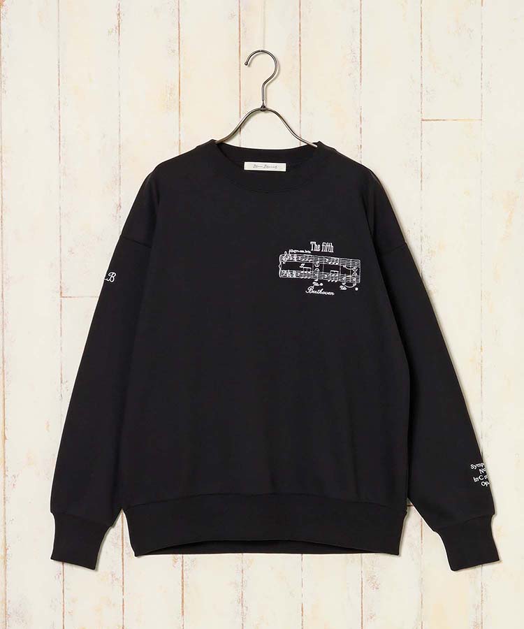 ベートーヴェン楽譜刺繍スウェット