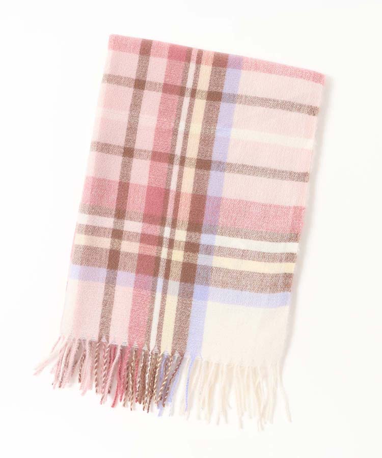 ジョーゼット織チェックストール