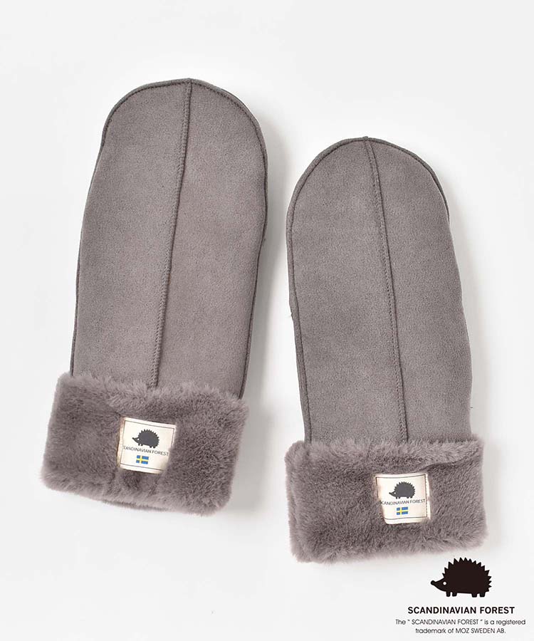 スカンジナビアンフォレスト スエード調ミトングローブ