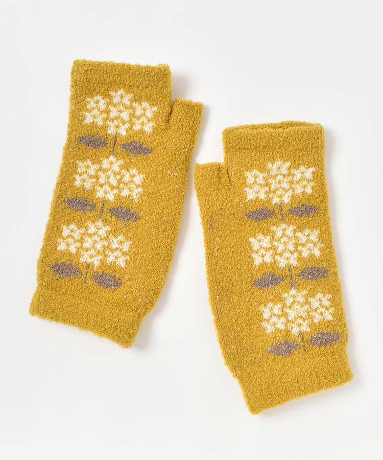 もこもこフラワーアームカバー