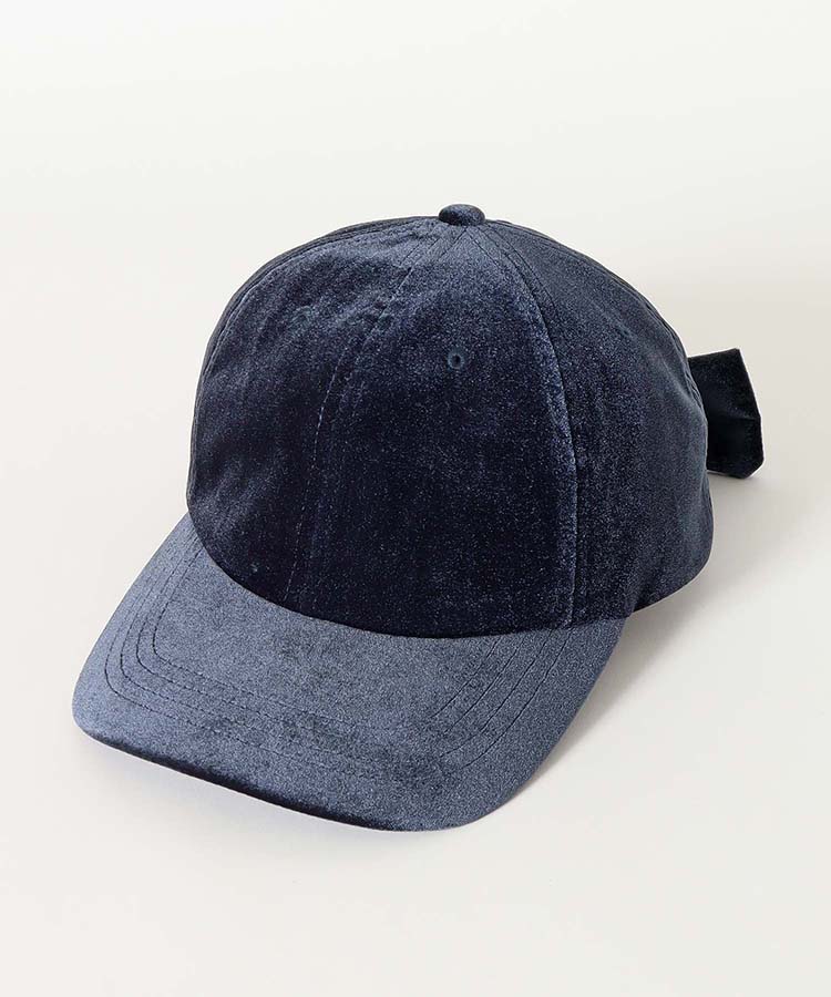 ベロアリボンキャップ