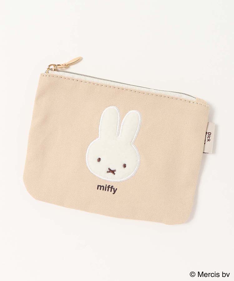 BRUNA FLUFFY APPLIQUEミニフラットポーチ