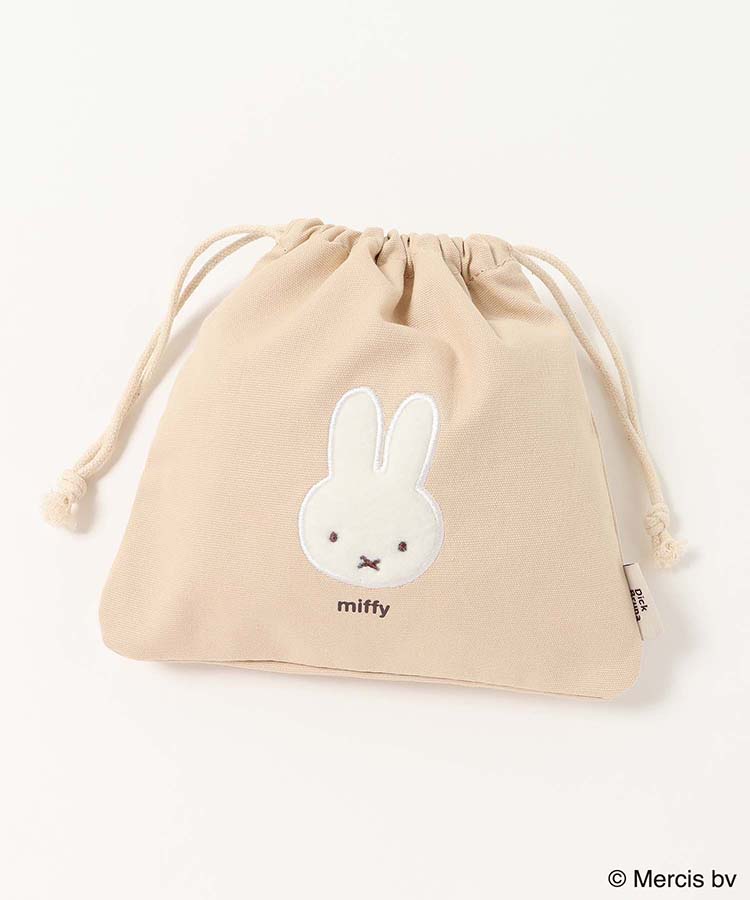 BRUNA FLUFFY APPLIQUE巾着