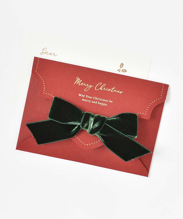 クリスマスリボン封筒ミニ