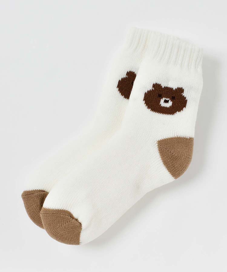 クマワンポイント裏ボアソックス