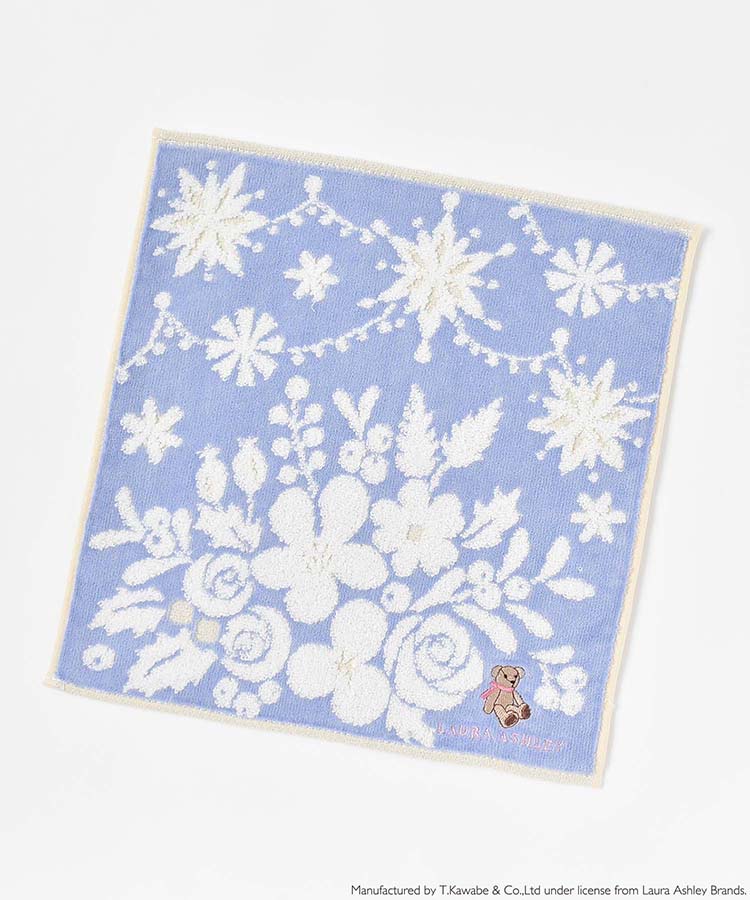 LAURA ASHLEYベアフラワータオルハンカチ