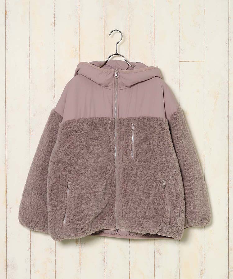 リバーシブルボアブルゾン