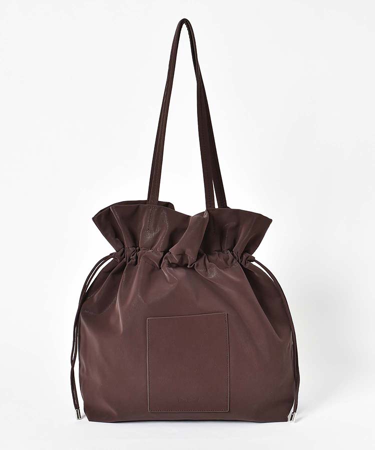 巾着フロントポケットトート