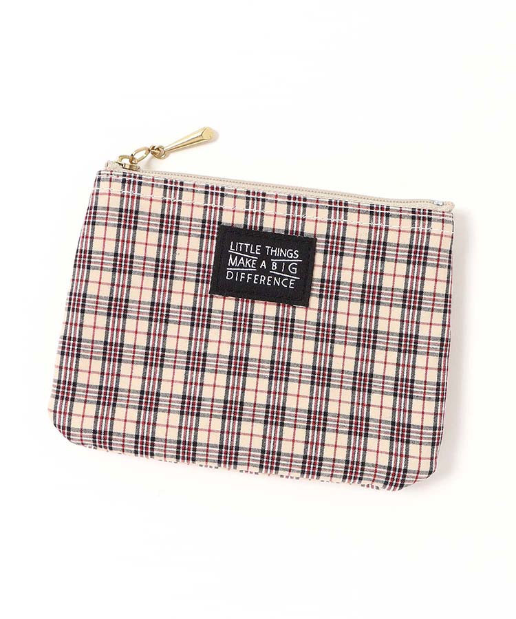 タイプライターチェック柄ティッシュポーチS