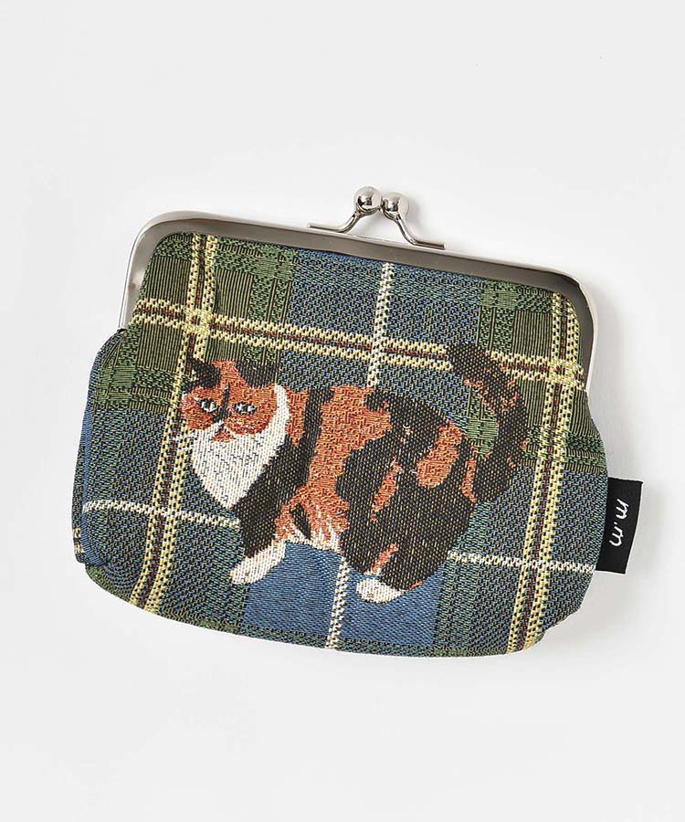 松尾ミユキチェックがま口ポーチ